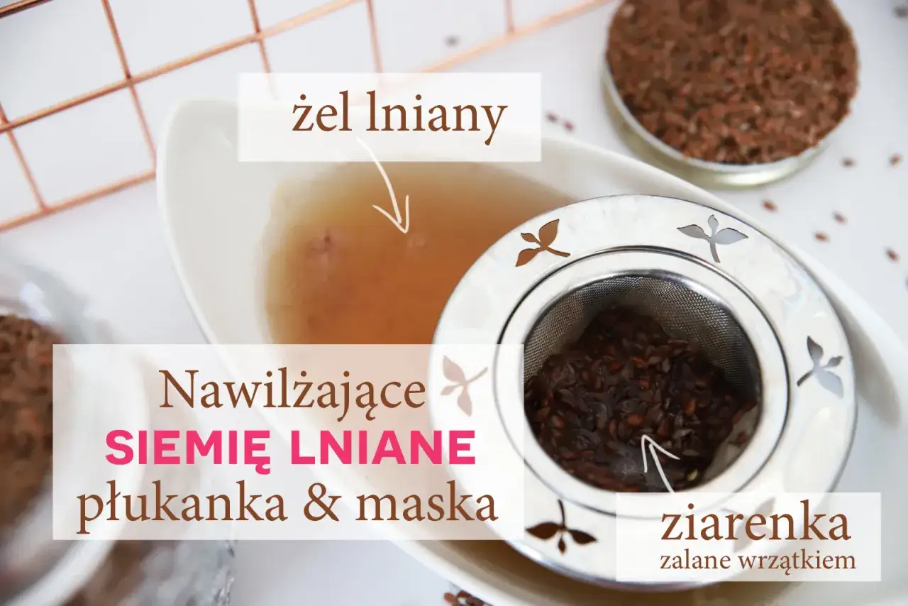 domowe sposoby stylizacji włosów siemię lniane woda z cukrem